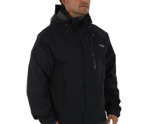 Outdoor Research Mens Recco Pertex Shield Full Zip Igneo Rain Jacket Sz S Hiking
