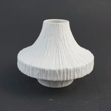 Vase Bisquit Porzellan Heinrich H&G Selb Bavaria Germany Ufo Form ca. 12 cm H