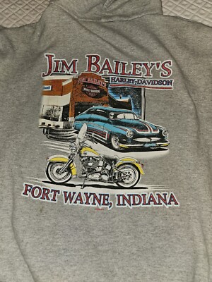 Jim Bailey's Harley Davidson Hoodie Forth Wayne, Indiana 2002