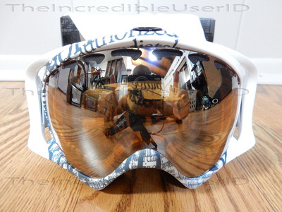 Oakley Crowbar Tagline Blue Black Iridium White Snowboard