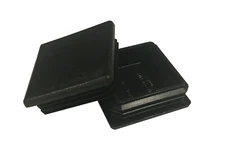 1.5" x1.5" Square Ribbed Plastic Post End Cap Glide Plugs for 10-14ga Tubing