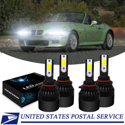 For BMW Z3 1996-2002 - 9005 & 9006 LED Headlight High Low Beam Combo Bulbs C9