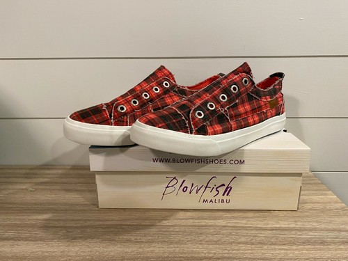 blowfish red plaid sneakers