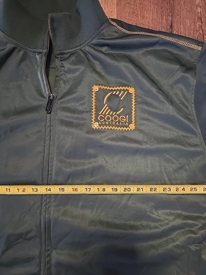 Chaqueta Coogi Verde Australia 1969 Cremallera Completa Bolsillos con Cremallera Logo Para Hombre Talla XXXL 3XL Foto 2 de 4