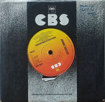 Every Time You Touch Me / When A Child Is Born by Johnny Mathis Single 7  Vinyl
