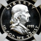 1955 Franklin Proof Half Dollar 50c Ngc Pf69Cameo - Absoluitely Stunning coin!