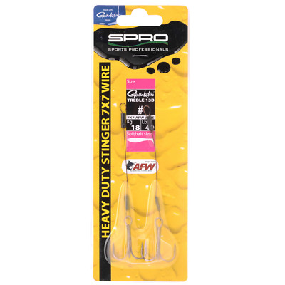 Spro Stingerdrillinge für Gummiköder zum Spinnangeln Heavy Duty Stinger 7x7 18kg