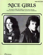 EYE TO EYE sheet music Nice Girls 1982 5 pages VG shape 