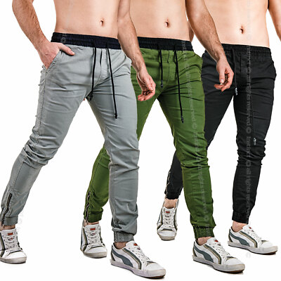 Pantaloni Jogger Uomo In Cotone - Comodi Pantaloni Sportivi Con Tasche Zip E Cintura Elastica - Ideali Per Tutte Le Stagioni - 5