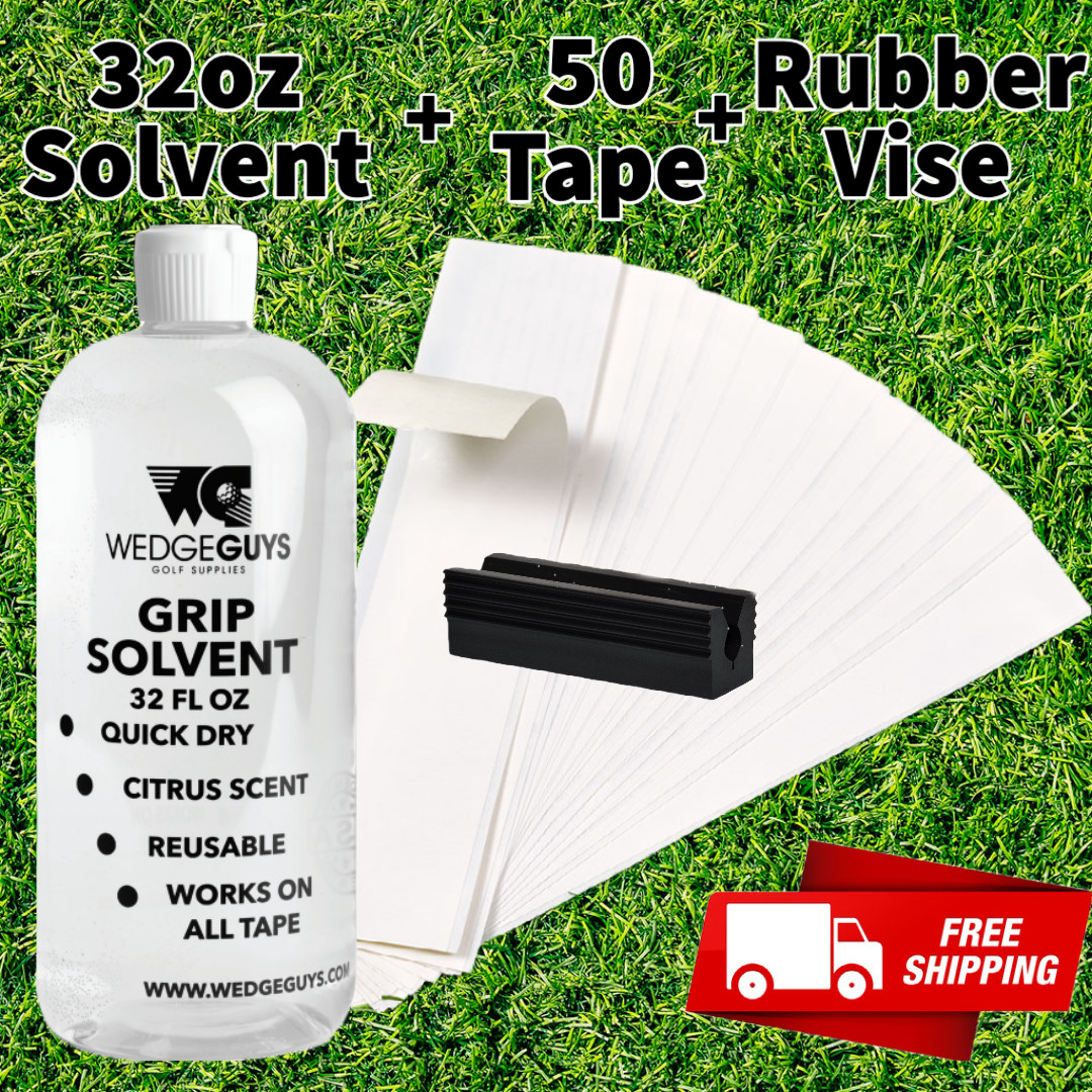 Club Grip Kit 50 Tape Strips, 32 Oz Solvent, Vise Clamp, & Instructions