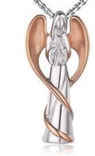Angel Wing Keepsake Urn Memorial Pendant necklace with gift box