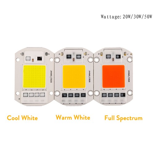 Espectro Completo 20W 30W 50W LED COB Chip Luz (60x40mm) 220V 240V Lámpara Bombillas - Imagen 11 de 11