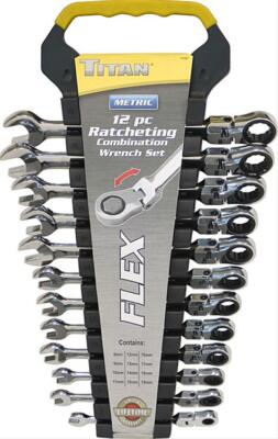 Titan Tools 17367 12pc Metric Flex Ratcheting Wrench Set | eBay