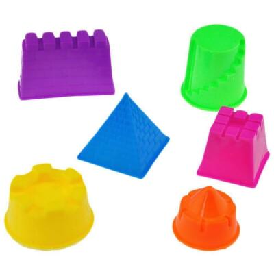 6 Stück Sandform Burg Ton Gebäude Modell Strand Kinder Baby