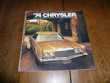 1974 Chrysler New Yorker Town & Country Newport Sales Brochure - Vintage