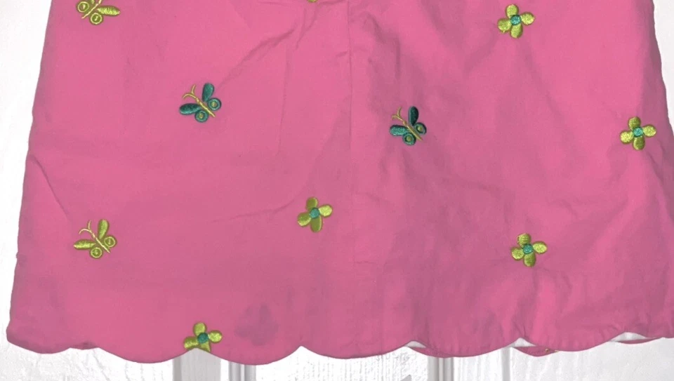 Vestido Lilly Pulitzer Niñas Bordado Mariposa Floral Sin Mangas Forrado Talla 4 Foto 3 de 4