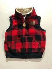Carter's Vest Jacket for 3M old infant. red  Blk Plaid with pockets