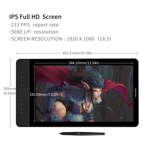 Odnowiony GAOMON PD1560 15,6-calowy rysunek graficzny Tablet Pen Wyświetlacz Ekran - Zdjęcie 18 z 28
