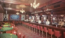 Postcard Las Vegas Nevada Golden Nugget Bar Saloon Casino Restaurant circa 1960s