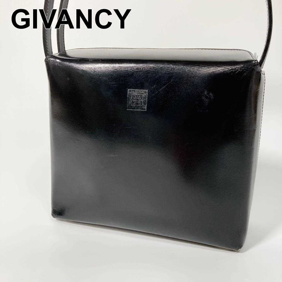 GIVENCHY Handbag Formal 4G Logo Leather Black Women's USED