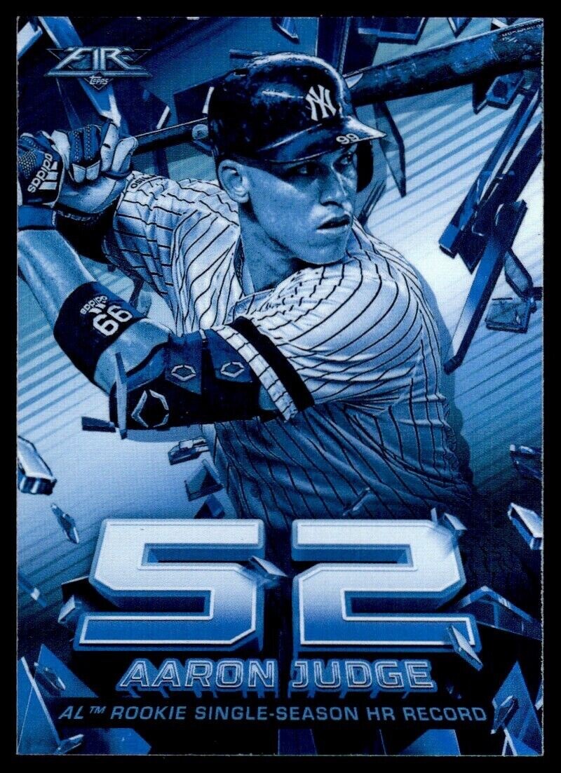 AARON JUDGE 2020 TOPPS FIRE SHATTERING STATS BLUE CHIP