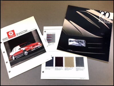 1990 Dodge Shadow Original Sales Brochure Catalog and Fabric Guide