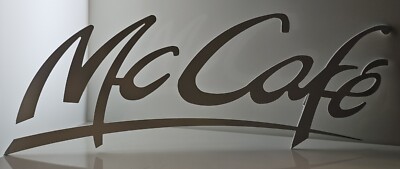McDonald's McCafe Rare Vintage Metal Wall Sign Advertising