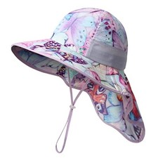 Kids Sun Hat UPF50 Sun Protection Bucket Hat Toddler One Size Butterfly