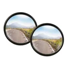 2 x STICK-ON ROUND BLIND SPOT WIDE ANGLED MIRROR WING VAN CAR SAFETY ACCESSORIES