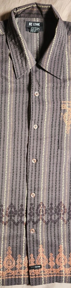 VGT BC Ethic Smooth Custom Fit Shirt Brown Button Up Size Large Made in Korea - Image 3 of 4