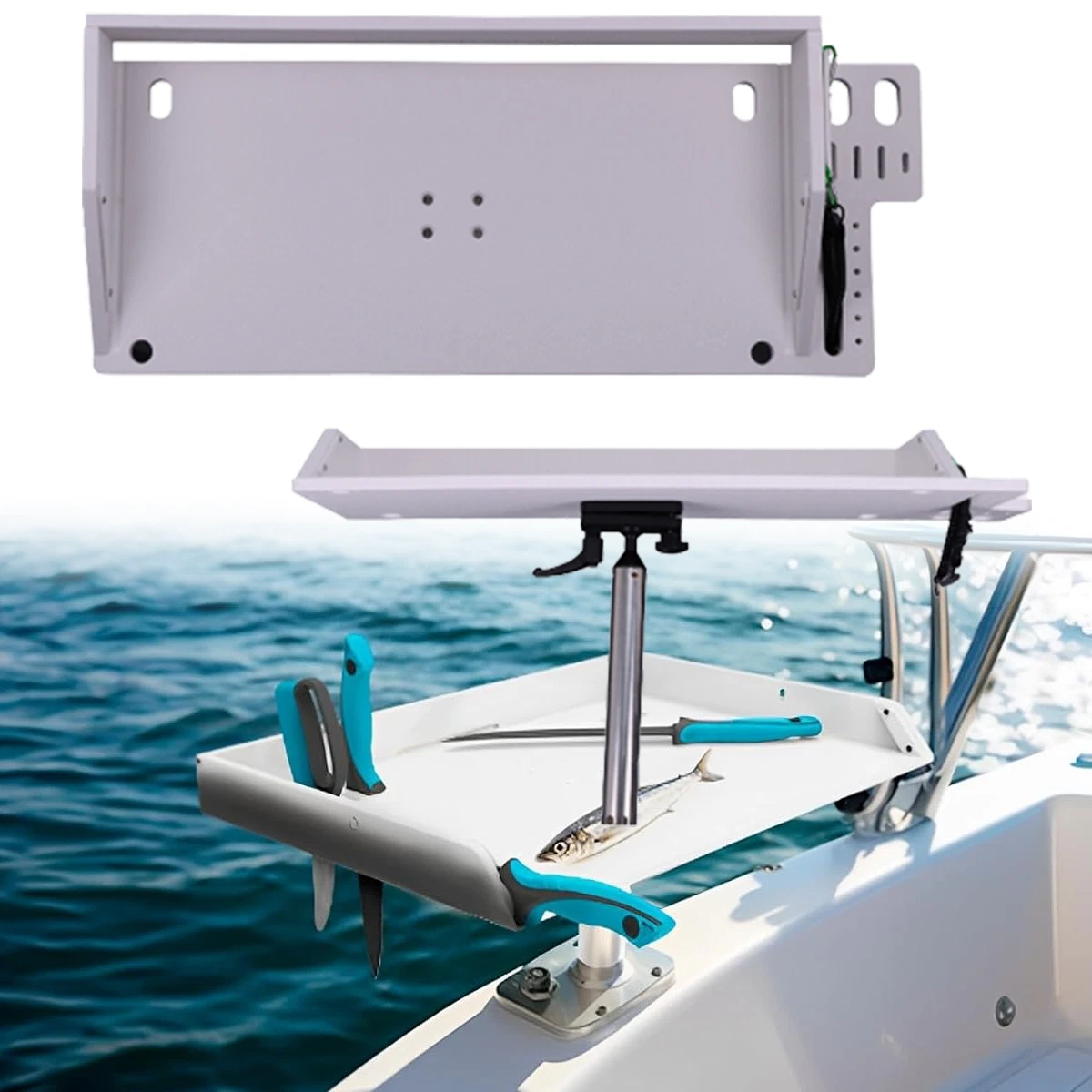 NEW Boat Cutting Board Bait Table Filet Fish Cleaning Station Rod