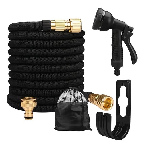 Garden Water Hose Expandable Double Metal Connector High Pressure Pvc Reel - 第 1/8 張圖片