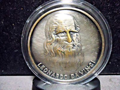 LEONARDO DA VINCI- CONCEPT OF MANNED FLIGHT - TOKEN IN  PLASTIC AIRTIGHT HOLDER