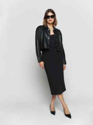 REFORMATION Black Clayten Sweetheart Fitted Ponte Knit Vented Midi Dress XS  = 0 | eBay