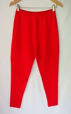 Vintage Corinne Cobson Paris France Wool Sweater Leggings Pants Bright Red L