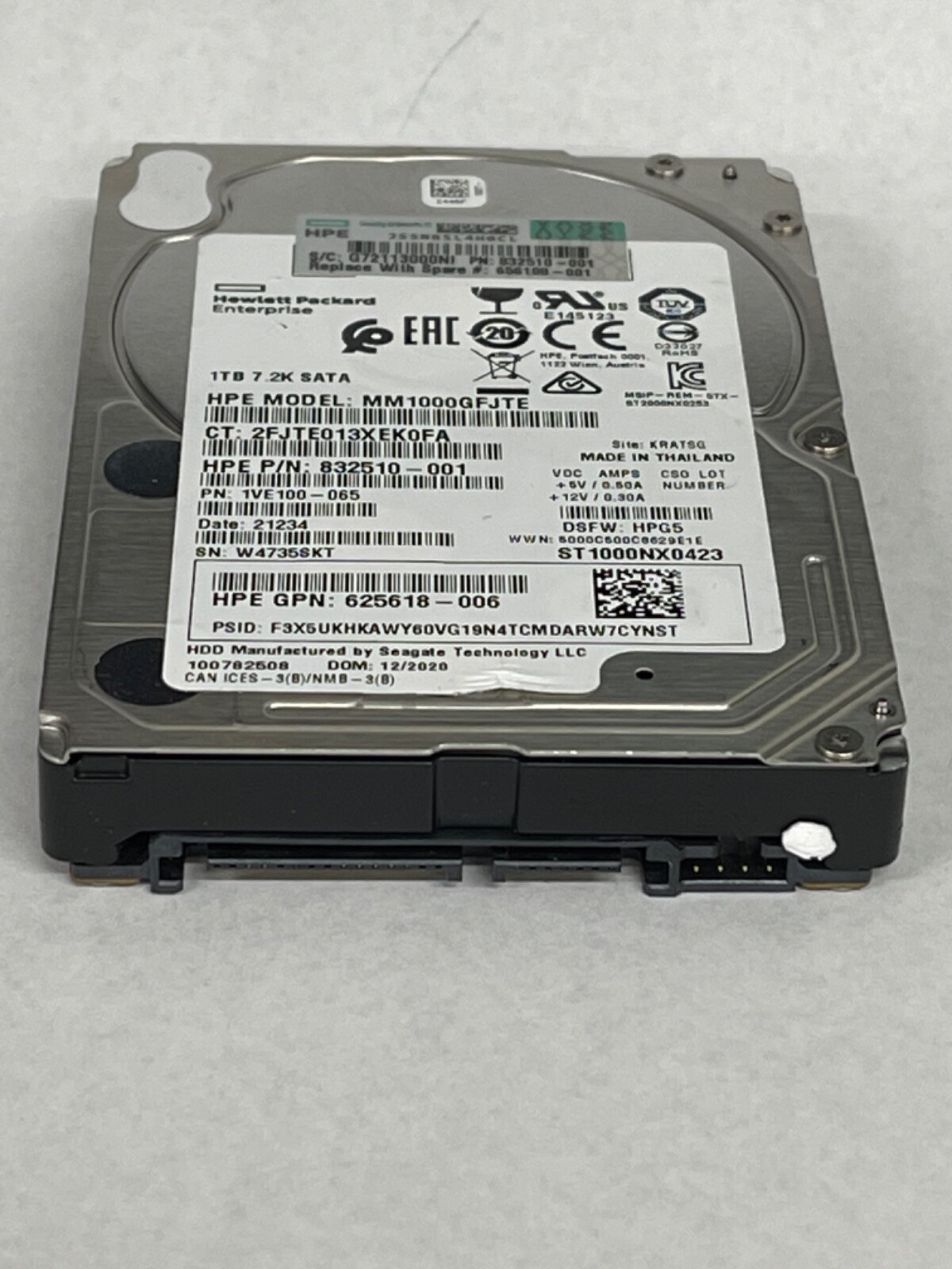 HP 730706-001 1TB MSA 7200 SFF Enterprise 6G hard disk drive main image 1