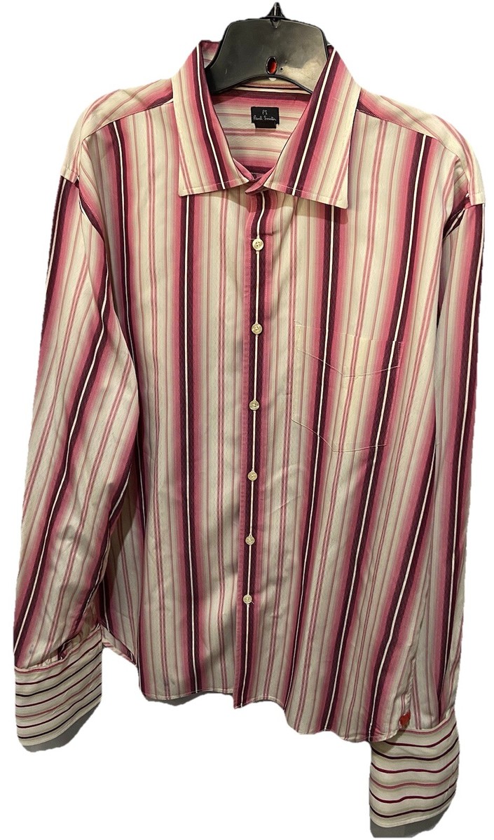 Paul Smith PS Mens Pink Multicolor Stripe Button Down Long Sleeve Dress Shirt XL | eBay Paul Smith PS Mens Pink Multicolor Stripe Button Down Long Sleeve Dress Shirt XL | eBay