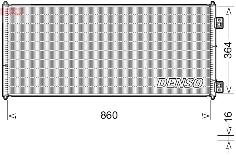 DENSO DCN10032 Condenser, air conditioning for FORD
