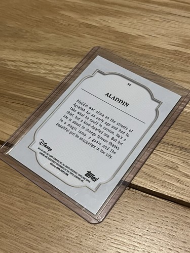 Aladdin 54# Disney Sapphire Topps 2024 Card Purple /15 - Picture 3 of 4