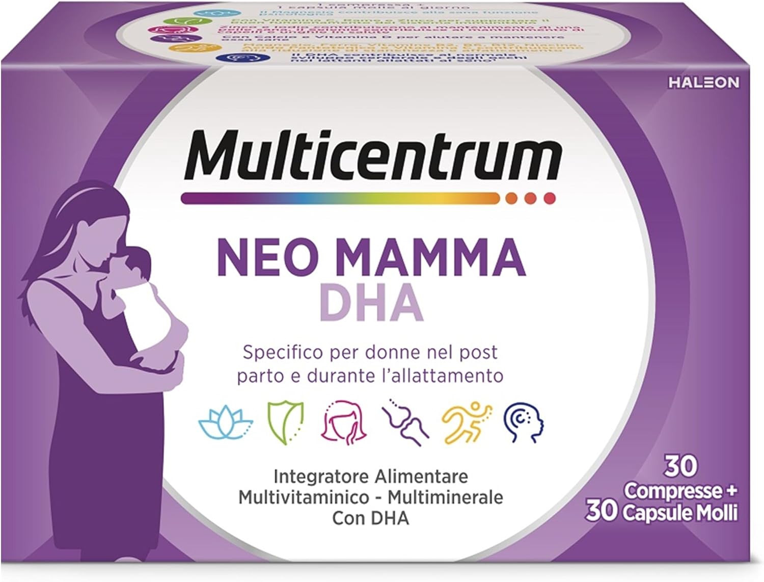 Neo Mamma DHA, Integratore Multivitaminico Specifico per La Donna Dopo La Gravid
