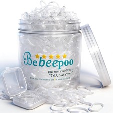 Clear Hair Elastics, 2000pcs Mini Rubber Bands for Hair, Clear Mini Elastic H...