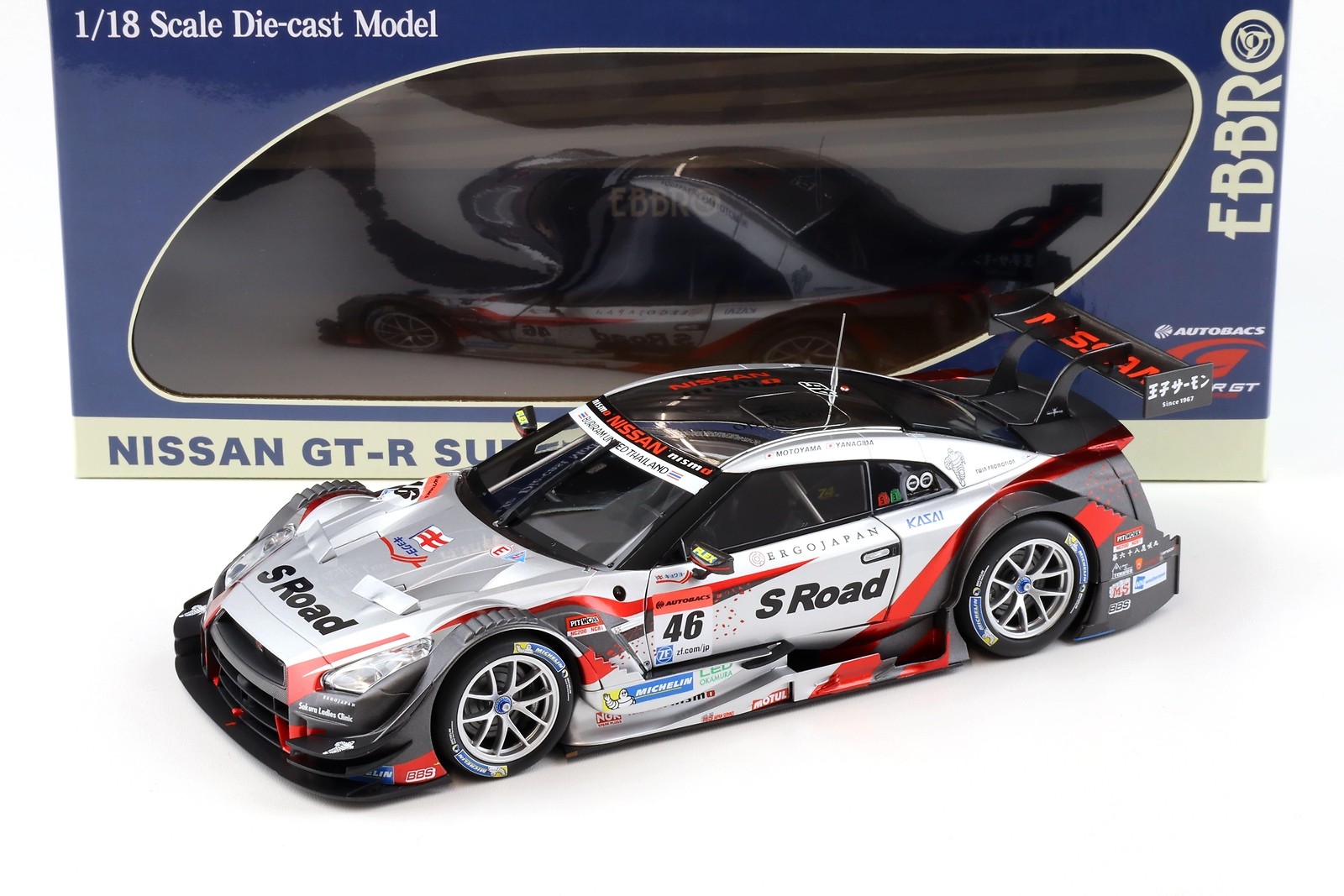 1:18 Ebbro Nissan Super GT500 2015 Rd.3 Thailand Gangant S Road Mola #46
