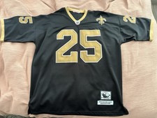 Reggie Bush #25 New Orleans Saints Stitched Jersey NFL Equipment Black Size 56