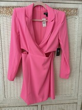 EXPRESS Hot Pink Cutout Mini Blazer Dress Size Small. New With Tags