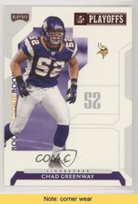 2006 Playoff NFL Playoffs Rookie NFL Playoffs Red Chad Greenway #138 READ zg6
