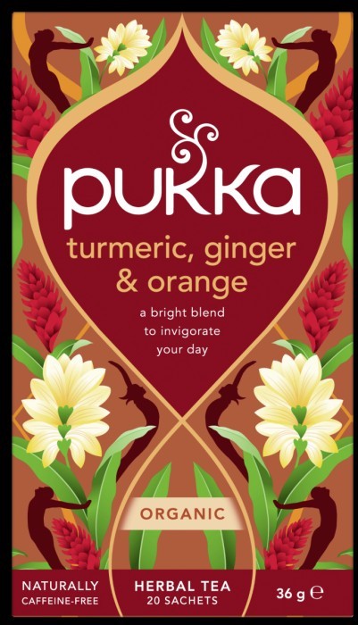 NEW - Pukka Tea Turmeric, ginger & orange, Organic, Herbal - 20 Teabags