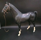 Vintage 1965 Louis Marx Johnny West Black Thunderbolt Horse w/ Reins