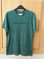Jack Wills Green Logo T-Shirt Mens Small Classic Fit Crew Neck Top