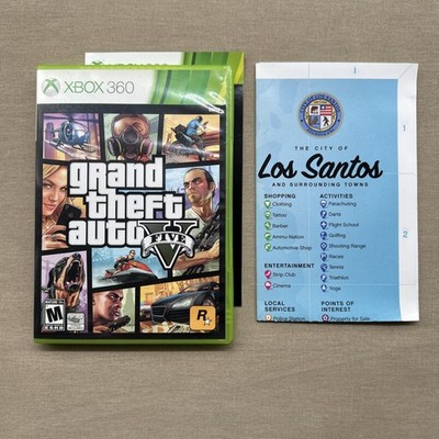 Grand Theft Auto V (Microsoft Xbox 360 2013 2-Disc Complete + Map Poster) GTA 5
