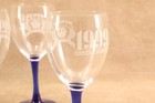 1999 Sturm Ruger 50 Years Set of 4 Collectors Wine Glasses with Cobalt Blue Stem — photo 7